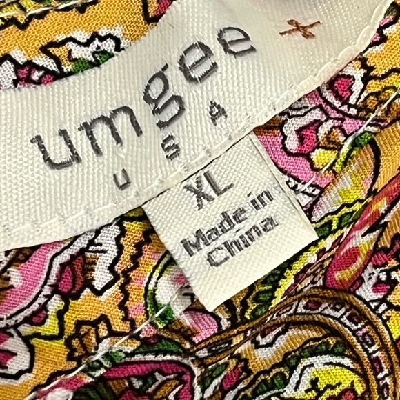 Umgee Womens Multicolor Paisley Sleeveless Short A-Line Dress Size XL (C) - Picture 2 of 4